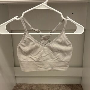Victoria's Secret Light Gray Ribbed Sports Bra